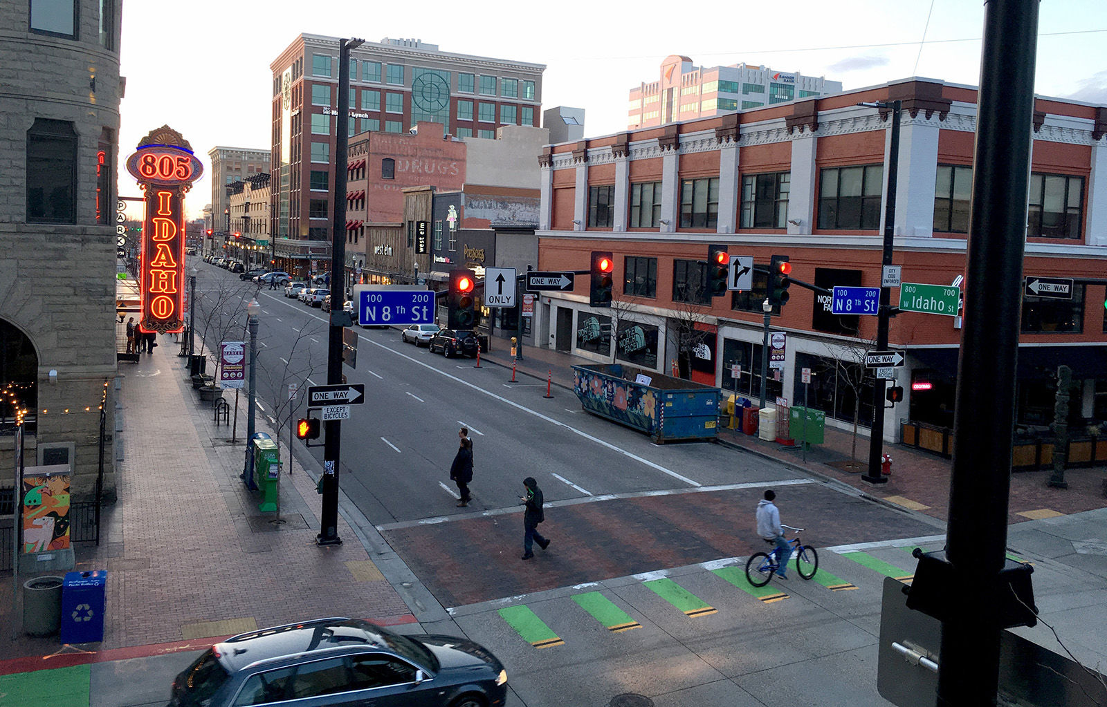 Downtown Boise still looks modest, but its population and cultural scene are booming. "I moved here 15 years ago, to a sleepy little outpost," said Ryan Peck, who came to teach biology at Boise State.